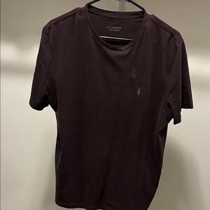 All Saints Men's Maroon Tee
